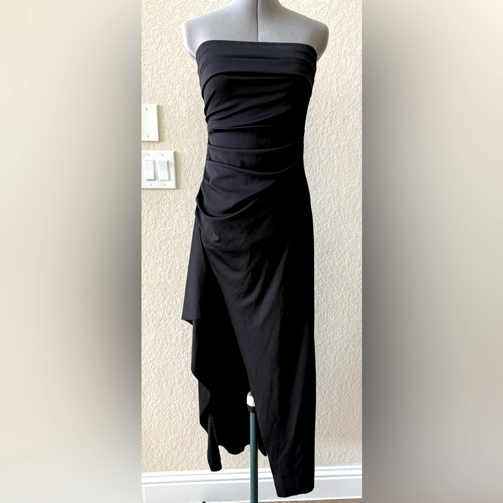 Elegant Black Women's Strapless Dress